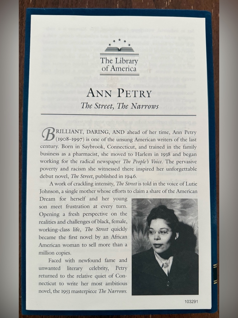 Ann Petry — The Street, The Narrows (Blue Hardcover Slipcase)